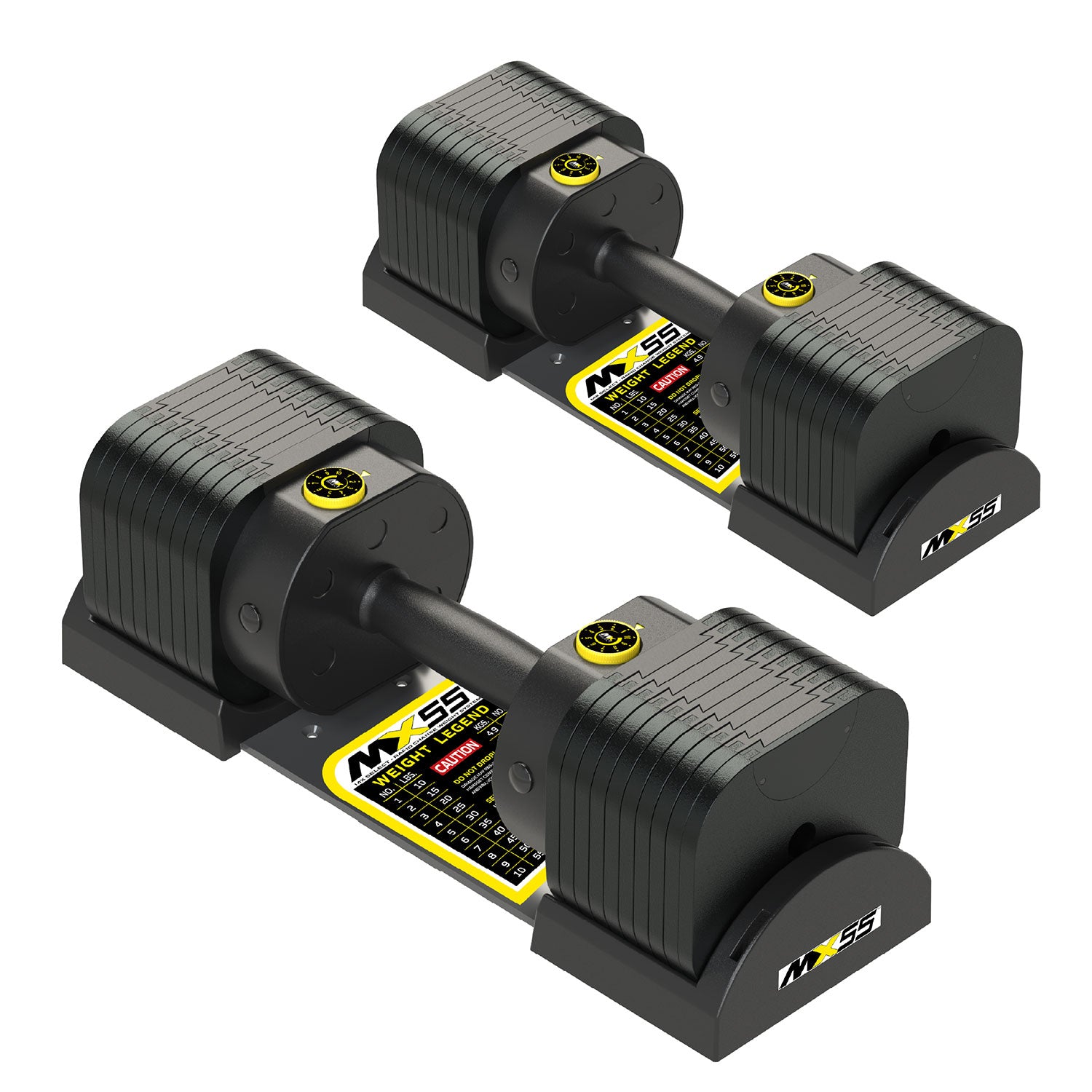 MX55 EVO contoured-grip pair on the included cradles