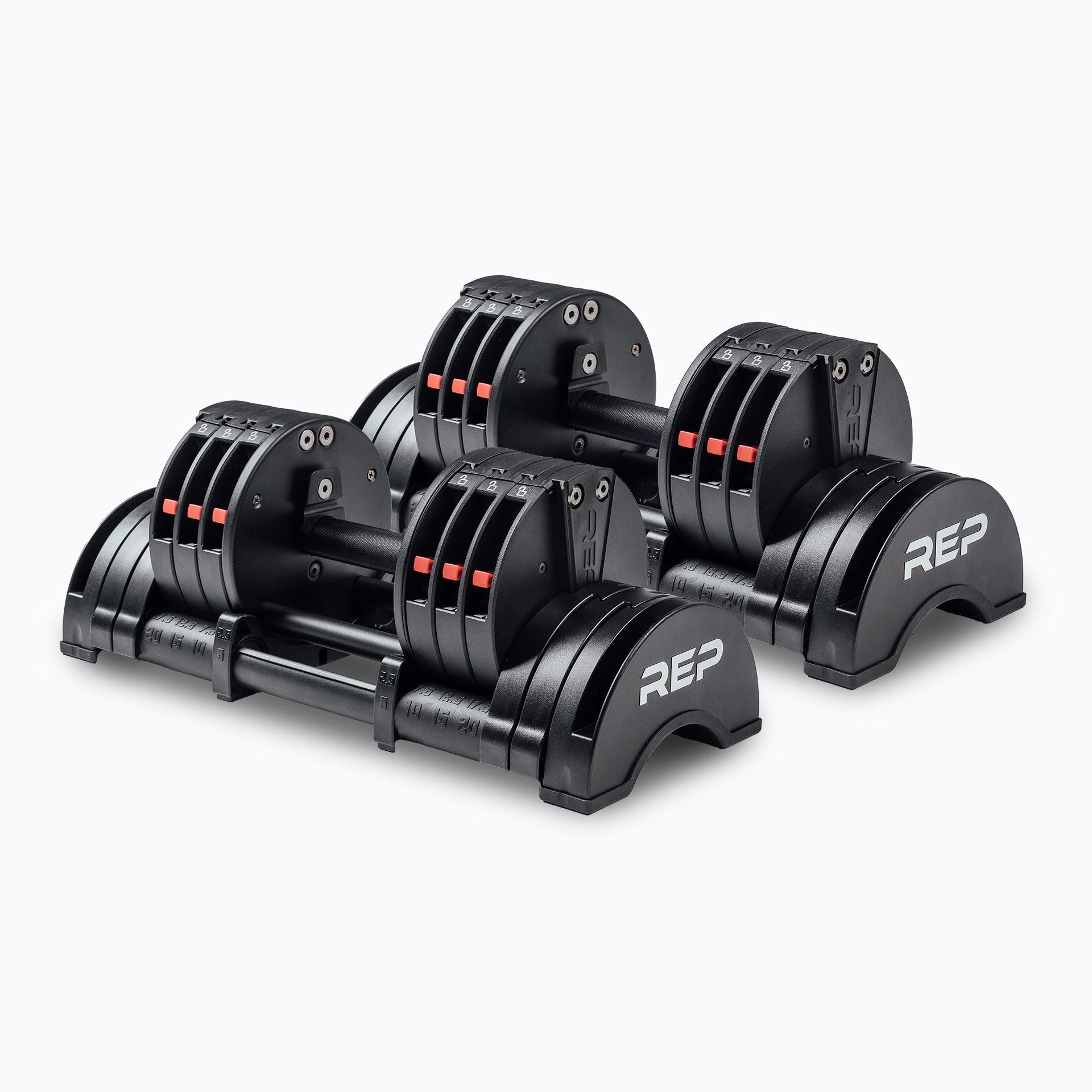 QuickDraw 20 kg pair, DBS-6500-020 seated pair with visible plate switches
