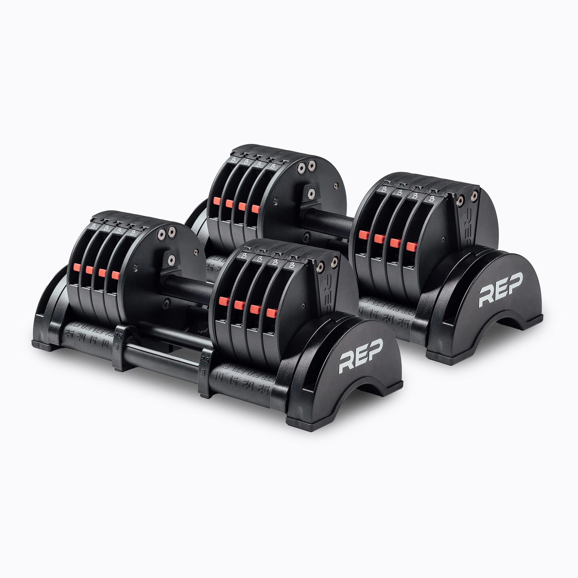 QuickDraw 25 kg pair, DBS-6500-025 seated pair with visible plate switches