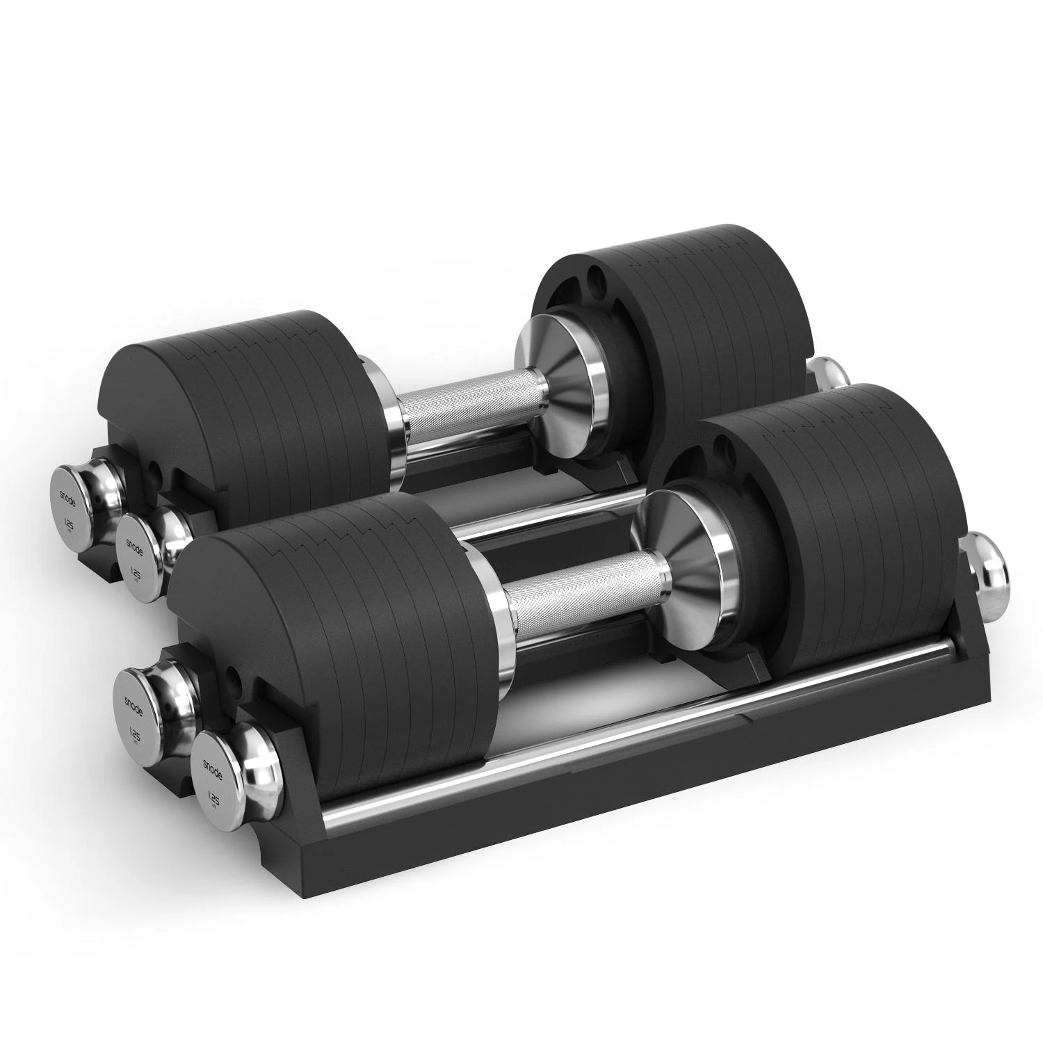 SNODE AD80 pair in cradles with silver magnetic adders attached