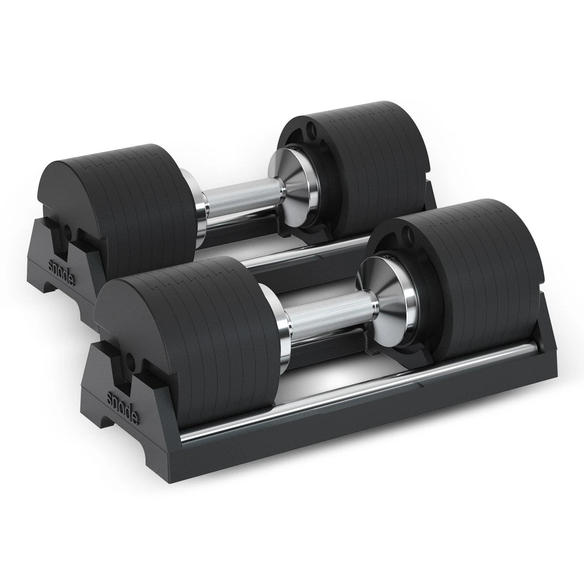 SNODE AD80 pair in cradles with fixed knurled grips